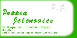 poppea jelenovics business card